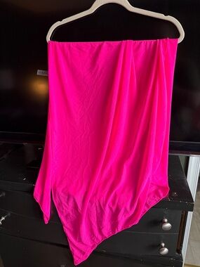 SHEIN Neon Hot Pink Swim Sarong